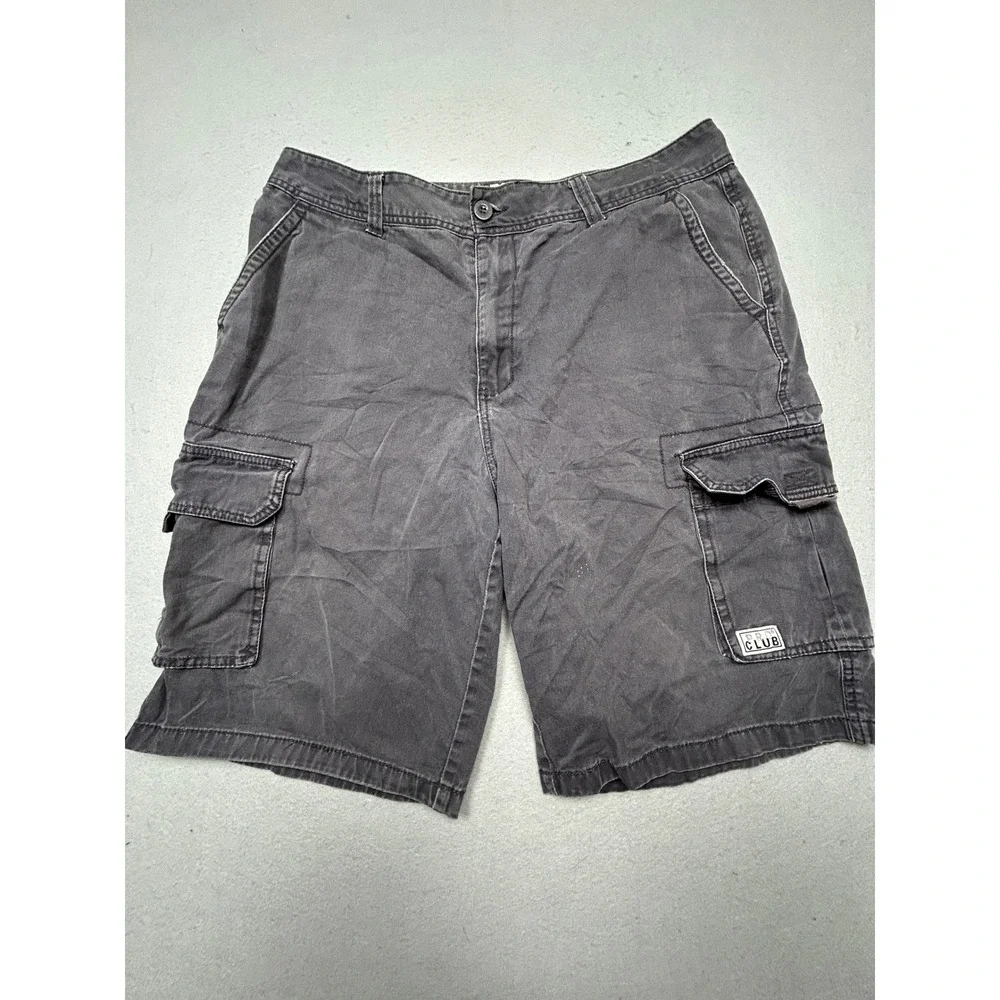 Pro Club Cargo Shorts 100% Cotton Charcoal Gray 38 Mens